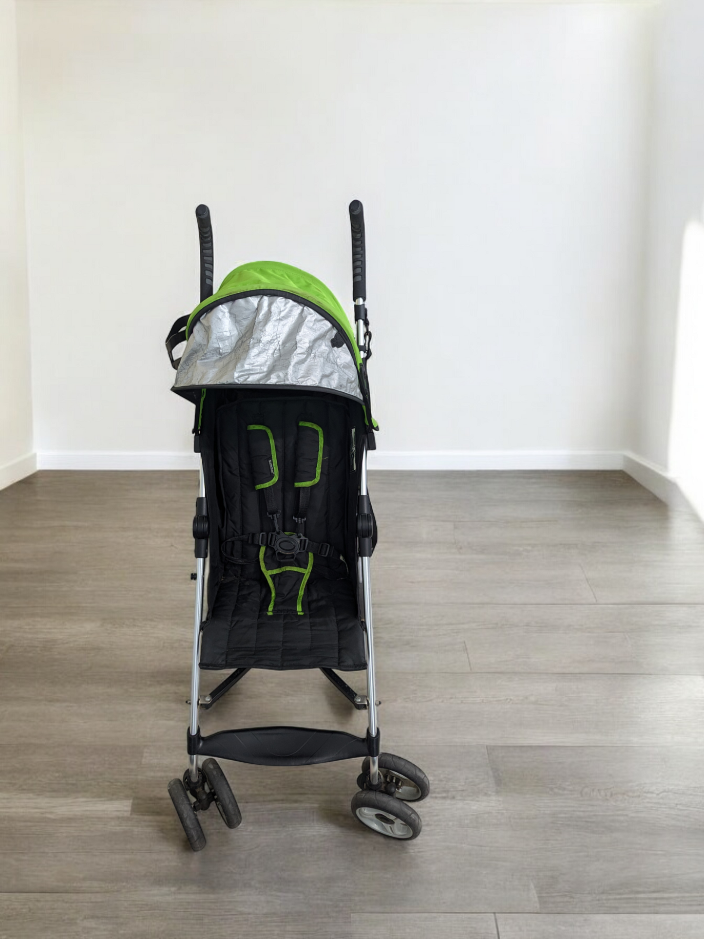 Summer 3Dlite Convenience Stroller, Green – Lightweight Stroller with Aluminum Frame, Large Seat Area, 4 Position Recline, Extra Large Storage Basket – Infant Stroller for Travel and More