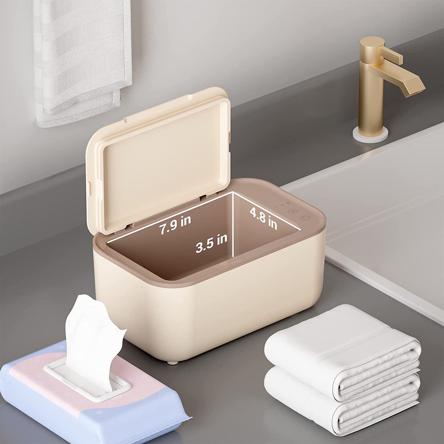 Baby Wipe Warmer and Baby Wet Wipes Dispenser, Smart Precise Temperature Control, Large