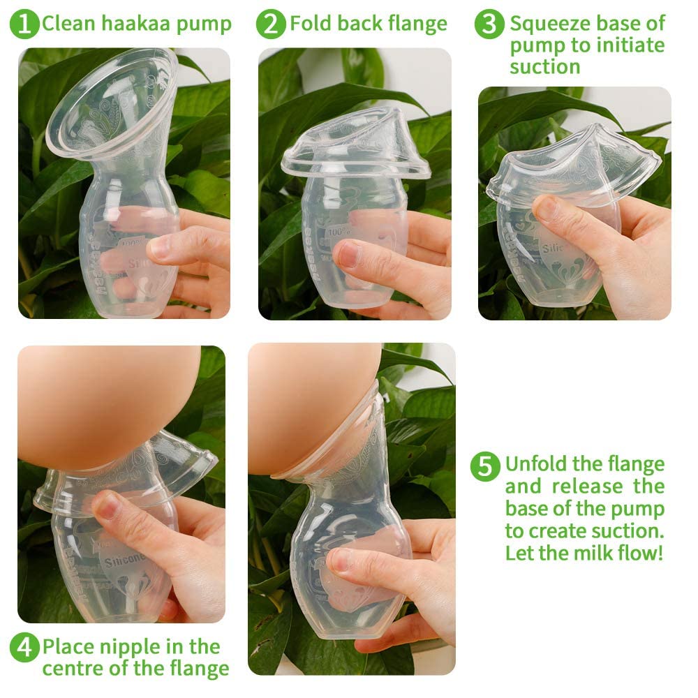 haakaa Manual Breast Pump for Breastfeeding 4oz/100ml