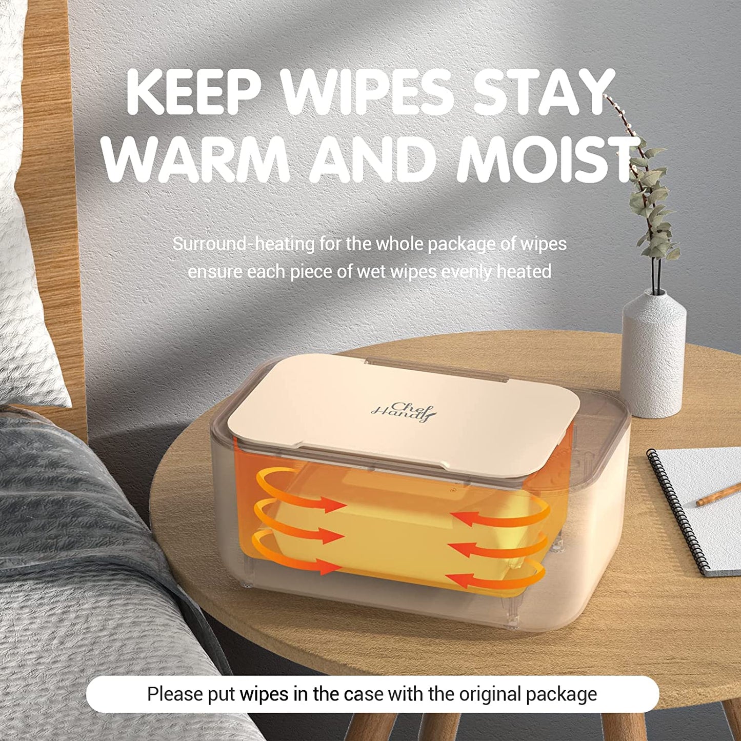 Baby Wipe Warmer and Baby Wet Wipes Dispenser, Smart Precise Temperature Control, Large