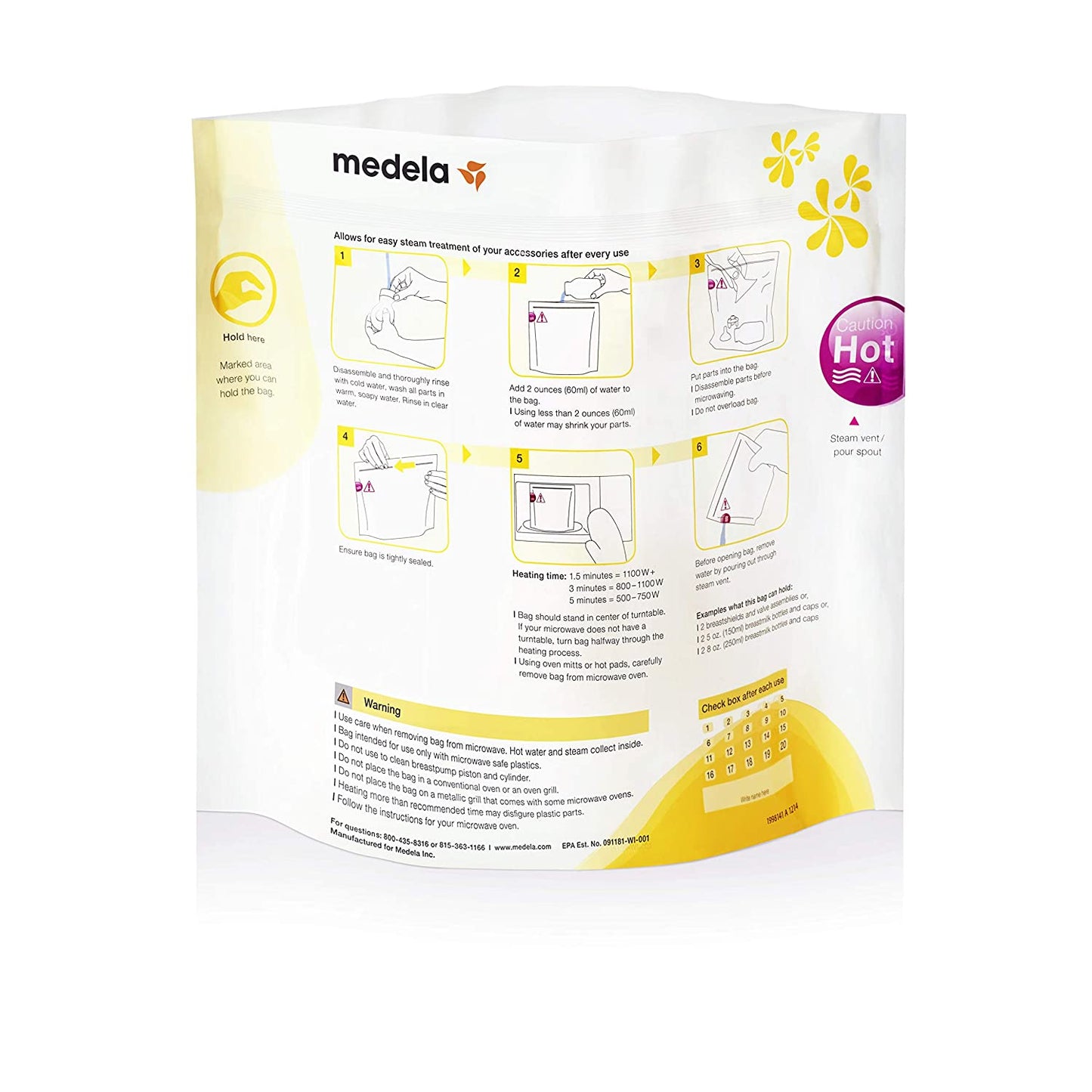 Medela Quick clean Micro-Steam bags, 12 Count