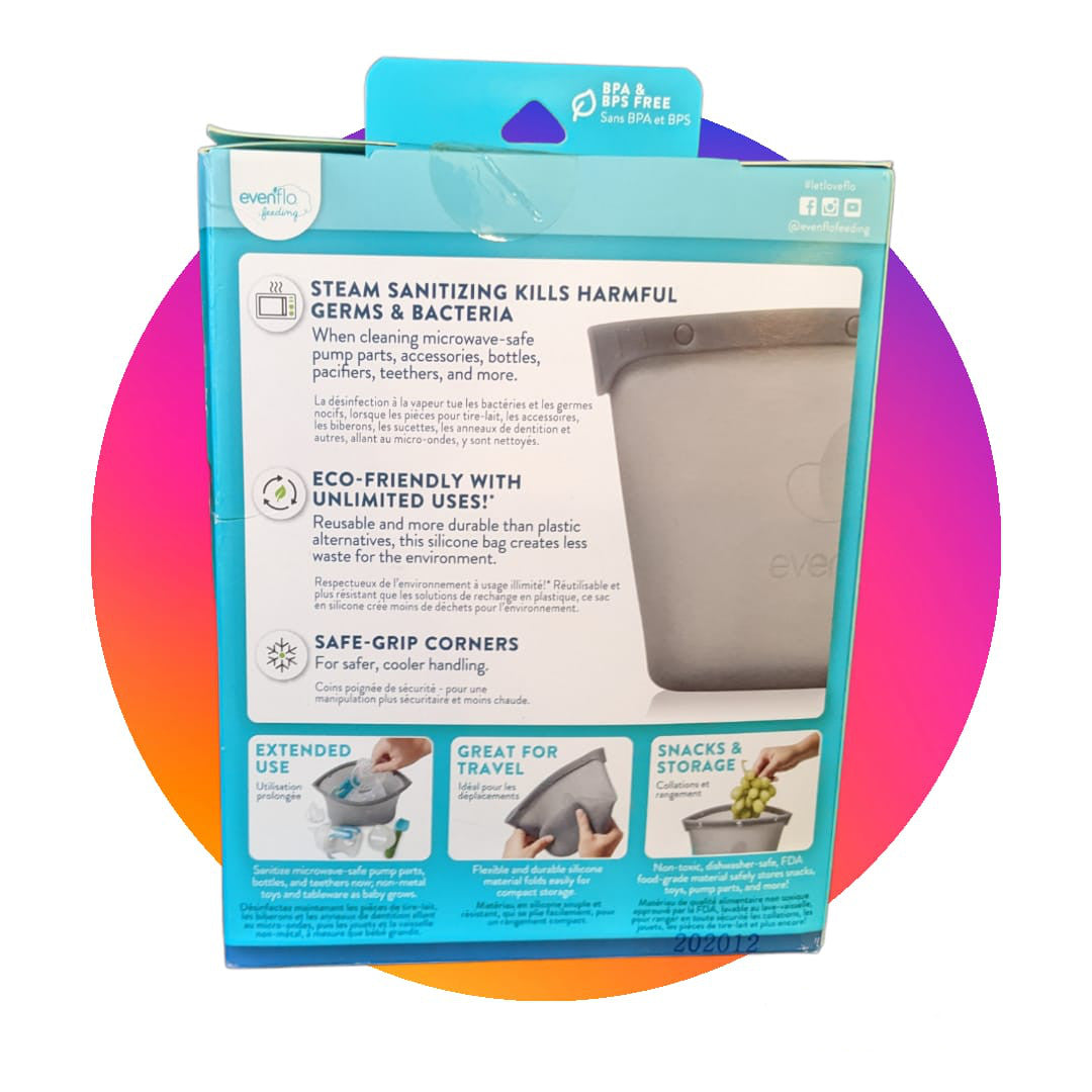 Evenflo Silicone Stream Sanitizing Bag – Hand Me Downe
