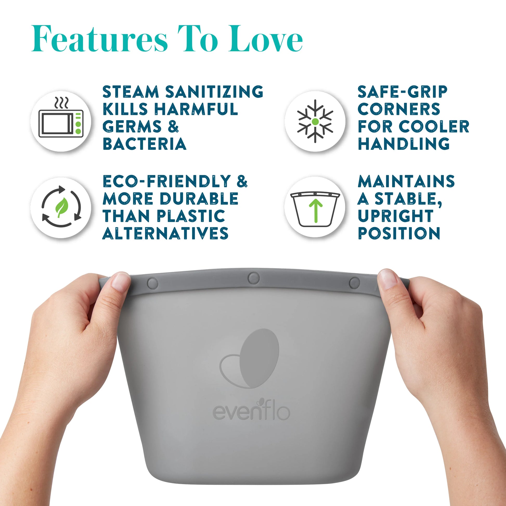 evenflo bottle sanitizer Evenflo Silicone Stream Sanitizing Bag – Hand Me Downe